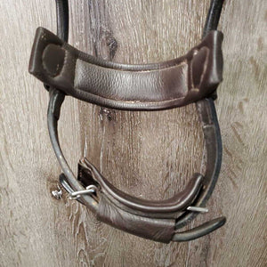 Wide Monocrown Bridle, Adjustable Noseband *vgc, clean, residue, end frays, nylon twists, scrapes, ?replaced brow