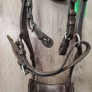 Wide Monocrown Bridle, Adjustable Noseband *vgc, clean, residue, end frays, nylon twists, scrapes, ?replaced brow