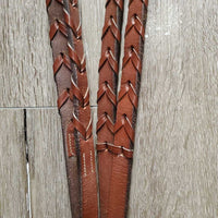 Rsd Soft Leather English Bitless Sidepull Bridle, Braided Reins *vgc, clean & mnr dirty, edge scrapes & cracks
