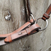 Rsd Soft Leather English Bitless Sidepull Bridle, Braided Reins *vgc, clean & mnr dirty, edge scrapes & cracks
