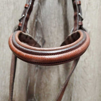 Rsd Soft Leather English Bitless Sidepull Bridle, Braided Reins *vgc, clean & mnr dirty, edge scrapes & cracks
