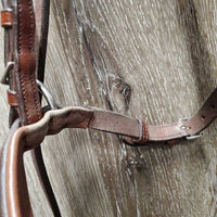 Rsd Soft Leather English Bitless Sidepull Bridle, Braided Reins *vgc, clean & mnr dirty, edge scrapes & cracks
