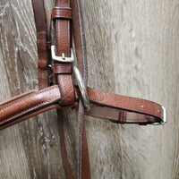 Rsd Soft Leather English Bitless Sidepull Bridle, Braided Reins *vgc, clean & mnr dirty, edge scrapes & cracks
