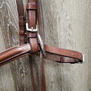 Rsd Soft Leather English Bitless Sidepull Bridle, Braided Reins *vgc, clean & mnr dirty, edge scrapes & cracks