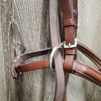 Rsd Soft Leather English Bitless Sidepull Bridle, Braided Reins *vgc, clean & mnr dirty, edge scrapes & cracks
