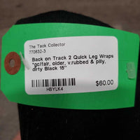 2 Quick Leg Wraps *gc/fair, older, v.rubbed & pilly, dirty