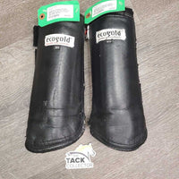 Pr Closed Hind Mesh Boots, velcro *gc/fair, torn, rubs, pills, faded, clean, hairy velcro, older
