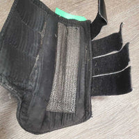 Pr Closed Hind Mesh Boots, velcro *gc/fair, torn, rubs, pills, faded, clean, hairy velcro, older
