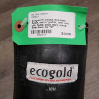 Pr Closed Hind Mesh Boots, velcro *gc/fair, torn, rubs, pills, faded, clean, hairy velcro, older
