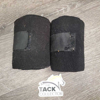 2 Thin Fleece Polo Wraps *gc, pilly, mnr hair, clean, clumpy, curled velcro
