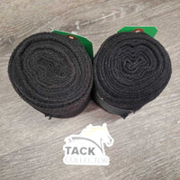 2 Thin Fleece Polo Wraps *gc, pilly, mnr hair, clean, clumpy, curled velcro
