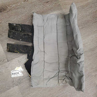 2 Quick Leg Wraps *fair, clean, TORN/MISSING velcro, holey edges, faded, mnr hair, rubs, pills & frays, smells, torn
