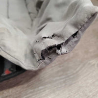 2 Quick Leg Wraps *fair, clean, TORN/MISSING velcro, holey edges, faded, mnr hair, rubs, pills & frays, smells, torn
