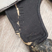 2 Quick Leg Wraps *fair, clean, TORN/MISSING velcro, holey edges, faded, mnr hair, rubs, pills & frays, smells, torn
