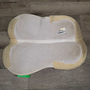 Non Slip Shimmable Quilt Gel Half Pad, fleece rolled edge *gc, dirt, dingy, v. clumpy, stains, lrg hole, mnr pills, hair