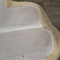 Non Slip Shimmable Quilt Gel Half Pad, fleece rolled edge *gc, dirt, dingy, v. clumpy, stains, lrg hole, mnr pills, hair
