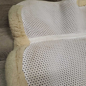 Non Slip Shimmable Quilt Gel Half Pad, fleece rolled edge *gc, dirt, dingy, v. clumpy, stains, lrg hole, mnr pills, hair
