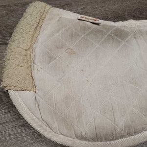 Non Slip Shimmable Quilt Gel Half Pad, fleece rolled edge *gc, dirt, dingy, v. clumpy, stains, lrg hole, mnr pills, hair