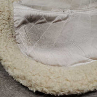 Non Slip Shimmable Quilt Gel Half Pad, fleece rolled edge *gc, dirt, dingy, v. clumpy, stains, lrg hole, mnr pills, hair
