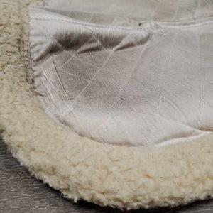 Non Slip Shimmable Quilt Gel Half Pad, fleece rolled edge *gc, dirt, dingy, v. clumpy, stains, lrg hole, mnr pills, hair