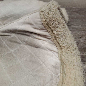 Non Slip Shimmable Quilt Gel Half Pad, fleece rolled edge *gc, dirt, dingy, v. clumpy, stains, lrg hole, mnr pills, hair