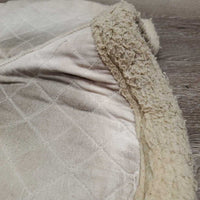 Non Slip Shimmable Quilt Gel Half Pad, fleece rolled edge *gc, dirt, dingy, v. clumpy, stains, lrg hole, mnr pills, hair
