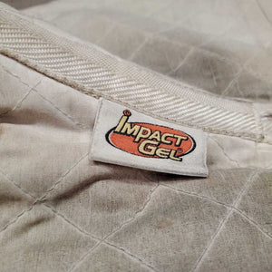 Non Slip Shimmable Quilt Gel Half Pad, fleece rolled edge *gc, dirt, dingy, v. clumpy, stains, lrg hole, mnr pills, hair
