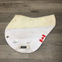 Non-Slip Shaped Saddle Pad, "Canada Flag" patch *vgc, clean, mnr stains
