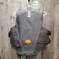 v.thick Solid Safety Vest *gc, v.dirty, faded, older? NO Year, stain
