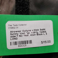 v.thick Solid Safety Vest *gc, v.dirty, faded, older? NO Year, stain
