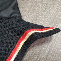 Crochet Fly Veil Ear Bonnet "2015 NAJYRC" *vgc, clean, mnr rubs, frays & hair, stains