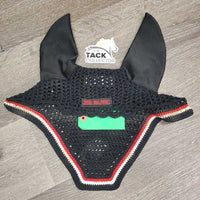 Crochet Fly Veil Ear Bonnet "2016 NAJYRC" *vgc, clean, mnr rubs, frays & hair, inside: stains, faded & dirt