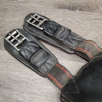 Padded "Spider" Curved Anatomical Dressage - Short Girth, d ring x2 els *vgc, dirt, hair, scuffs
