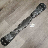 Padded Leather Short Girth, 2x Els, D Ring *gc, hair, dirty, thick film
