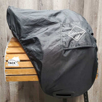 17/17.5" Adj *set MW *5.25" Erreplus Elena Dressage Saddle, Black LeMieux Cover, Wool Flocking, Xlg Exterior Front Blocks, Flaps: 19.5"L x 11"W Serial #: 170246672BLAI
