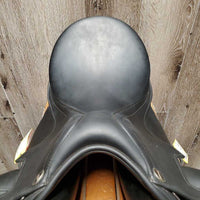 17/17.5" *Adj Set M/W - 5.25" Erreplus Elena Dressage Saddle, Grey Erreplus Cover, Wool Flocking, XLg Exterior Front Blocks, Flaps: 17.5"L x 11"W Serial #: 160509772BMAO

