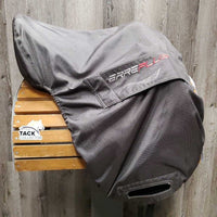17/17.5" *Adj Set M/W - 5.25" Erreplus Elena Dressage Saddle, Grey Erreplus Cover, Wool Flocking, XLg Exterior Front Blocks, Flaps: 17.5"L x 11"W Serial #: 160509772BMAO
