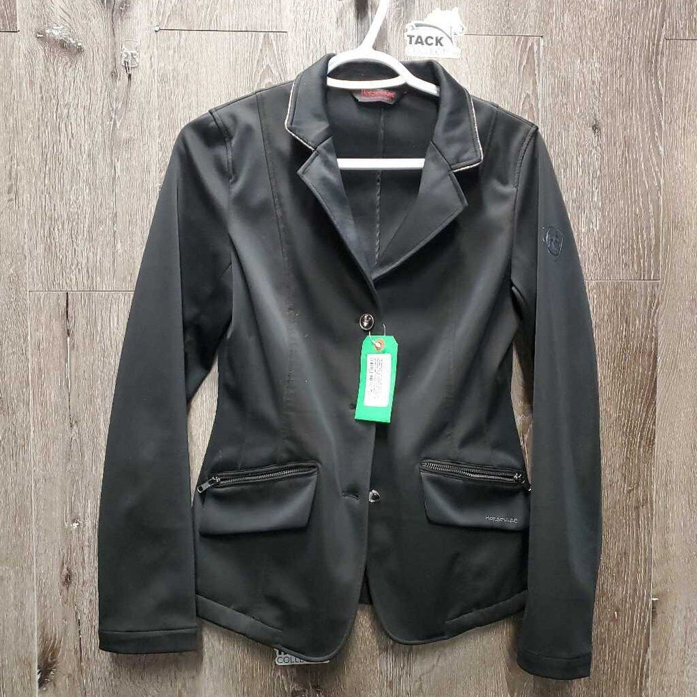 Technical Show Jacket, Zip & Glass Buttons, Zip Pockets *vgc, mnr dust, missing 1 glass, older? seam puckers
