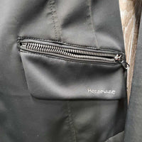 Technical Show Jacket, Zip & Glass Buttons, Zip Pockets *vgc, mnr dust, missing 1 glass, older? seam puckers
