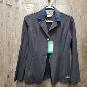 Technical Show Jacket, Zipper, Buttons, Suede Collar *gc, puckers, frayed button holes, missing button, older