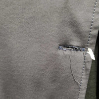 Technical Show Jacket, Zipper, Buttons, Suede Collar *gc, puckers, frayed button holes, missing button, older
