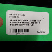 Show Jacket *fair, v.wrinkled, shrunk?, replaced buttons
