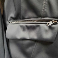 Technical Jacket, Zipper, Bling Buttons *fair, zipper: stuck & broken tab, puckers, peeled logo
