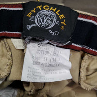 MENS Breeches *fair, repairs, stretched, puckers, older, faded, dingy, stains
