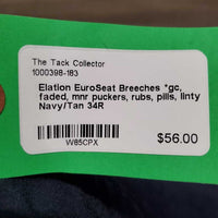 EuroSeat Breeches *gc, faded, mnr puckers, rubs, pills, linty
