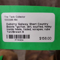 Short Country Boots *gc/fair, dirt, scuffed, holey inside heels, faded, scrapes, rubs