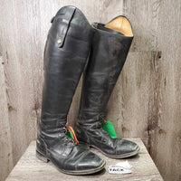 Field Boots, Zips *gc/fair, older, v.rubbed, scrapes, scuffs, unstitched, stretched, thin heels
