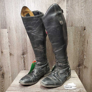 Field Boots, Zips *gc/fair, older, v.rubbed, scrapes, scuffs, unstitched, stretched, thin heels