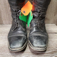 Field Boots, Zips *gc/fair, older, v.rubbed, scrapes, scuffs, unstitched, stretched, thin heels