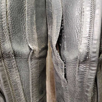Field Boots, Zips *gc/fair, older, v.rubbed, scrapes, scuffs, unstitched, stretched, thin heels
